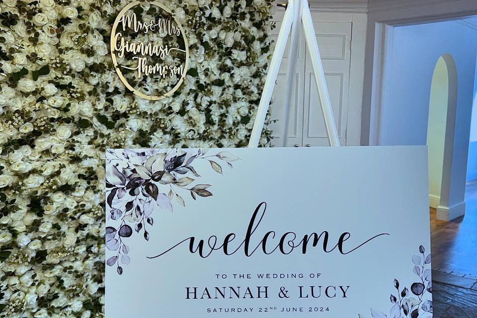 Wedding sign