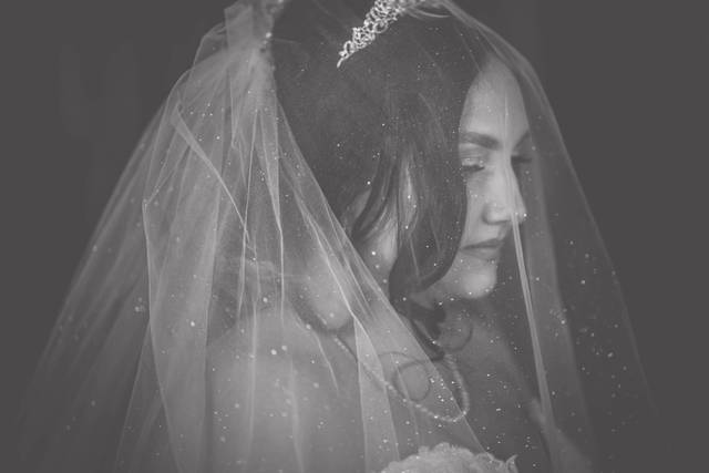 Romantic veil portrait