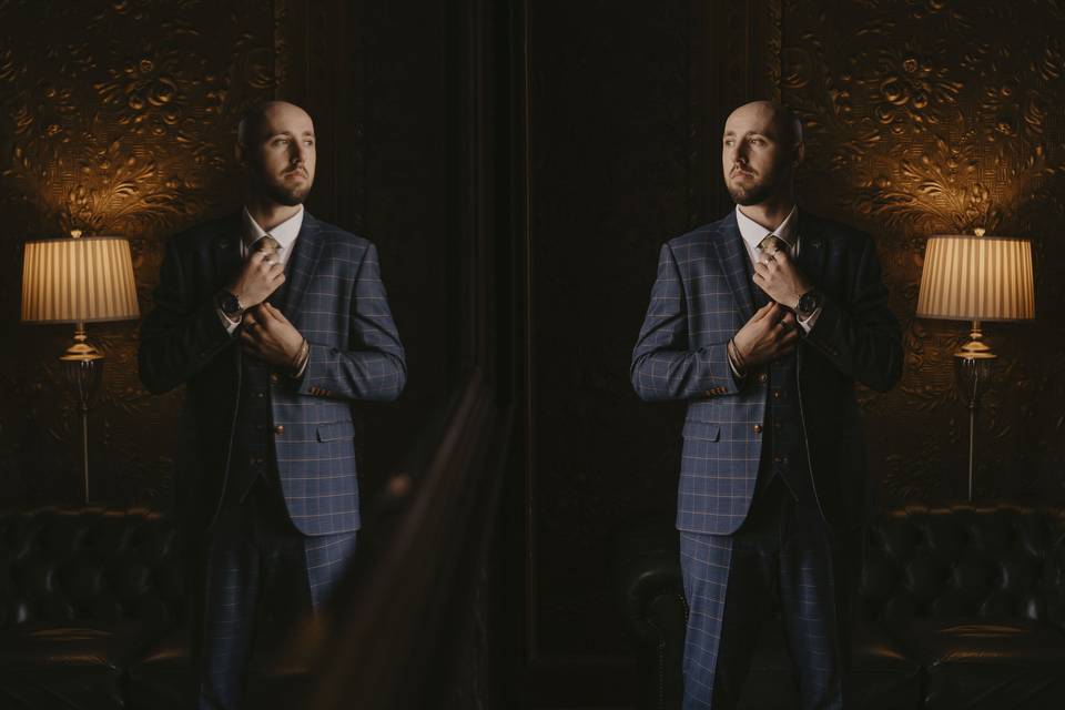 Groom preps gone double