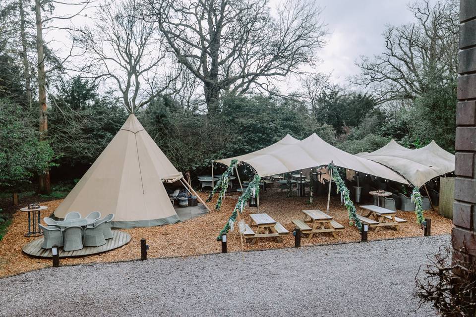 Tepee and Stretch Tent