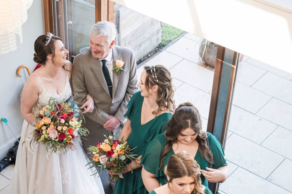 Waiting to walk down the aisle