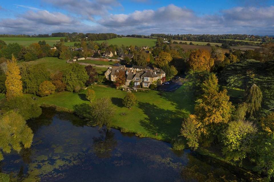 Across the lake to the estate