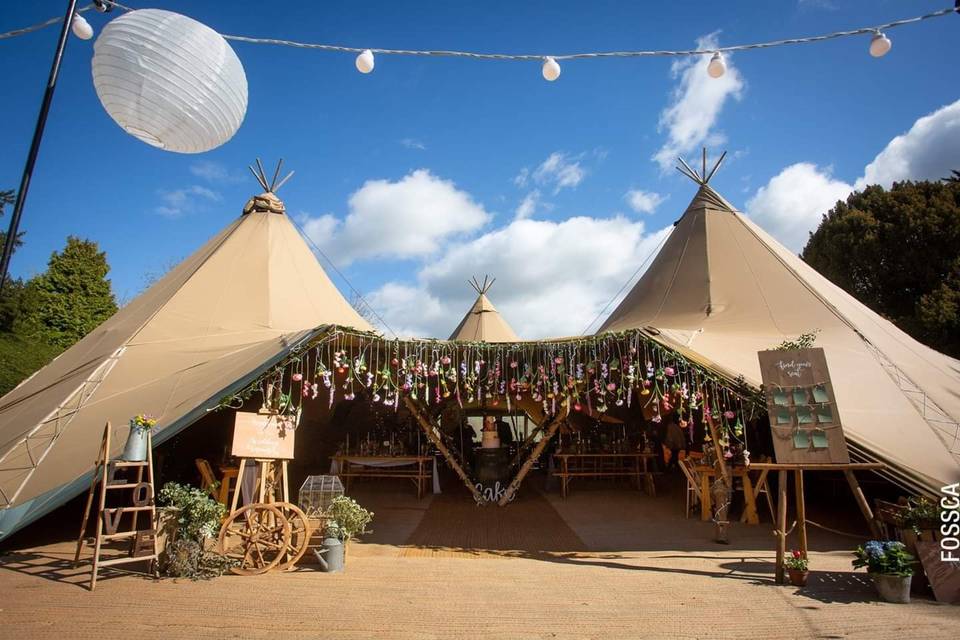 Boho-themed marquee