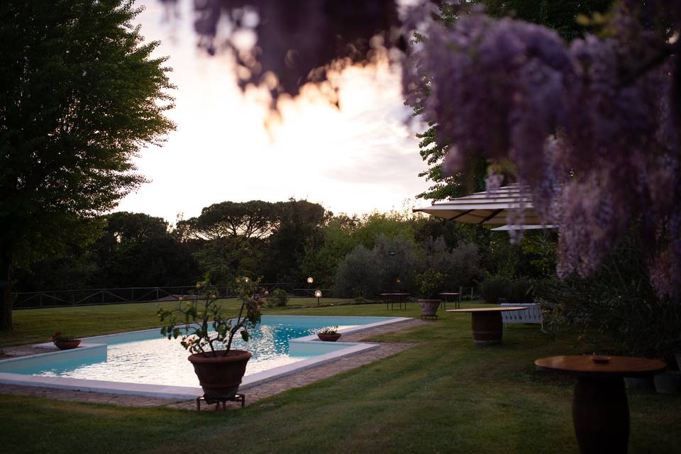 Our Pool at the Sunset