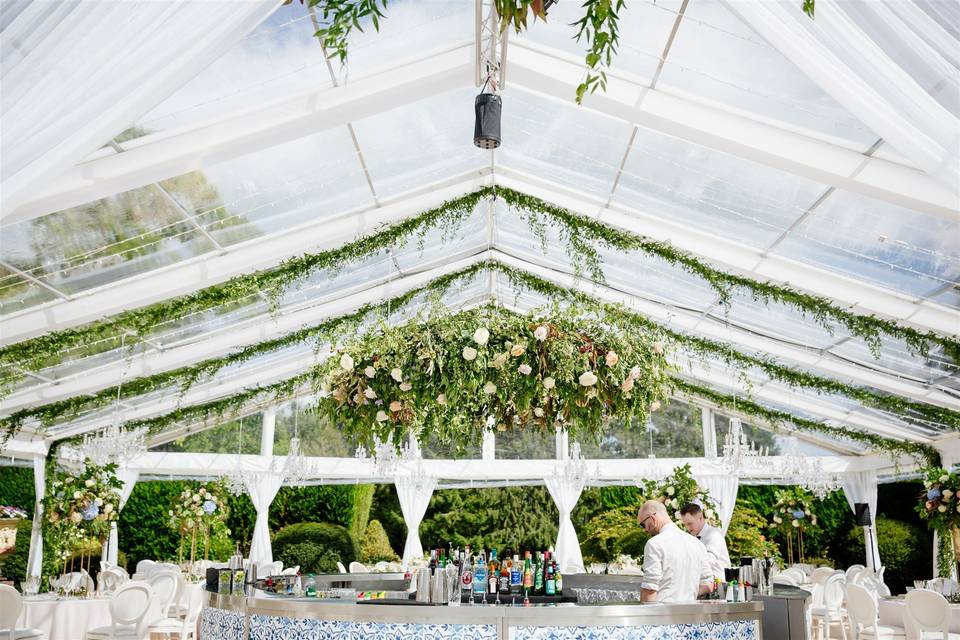 Marquee at home wedding
