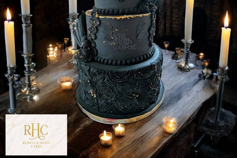 Black and gold gothic style