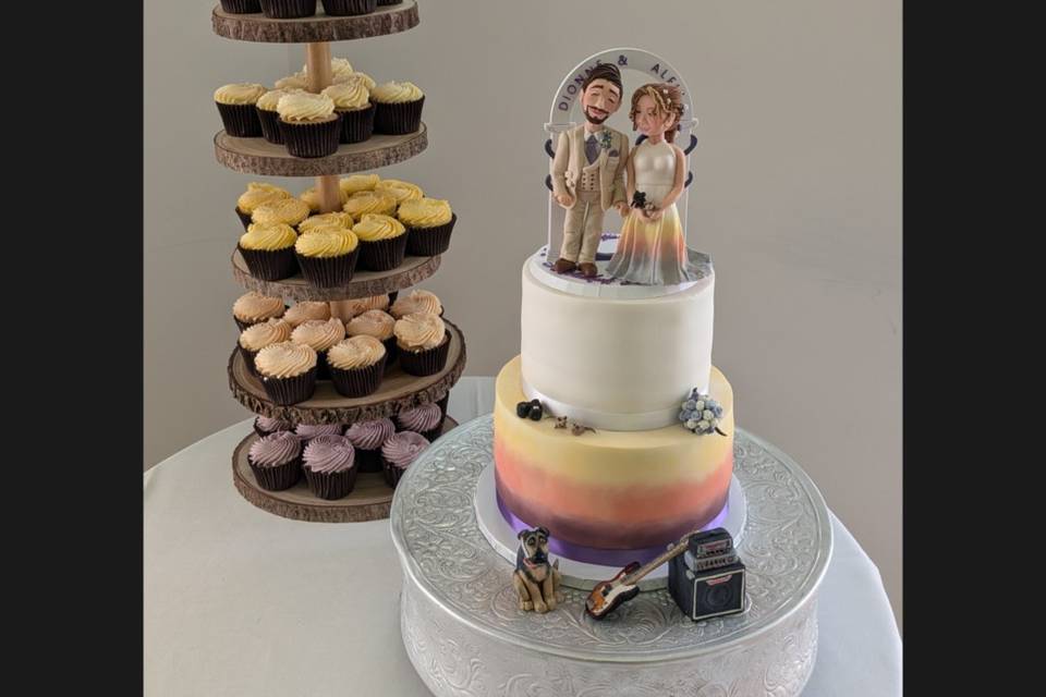 Sunset colours toaych the dres