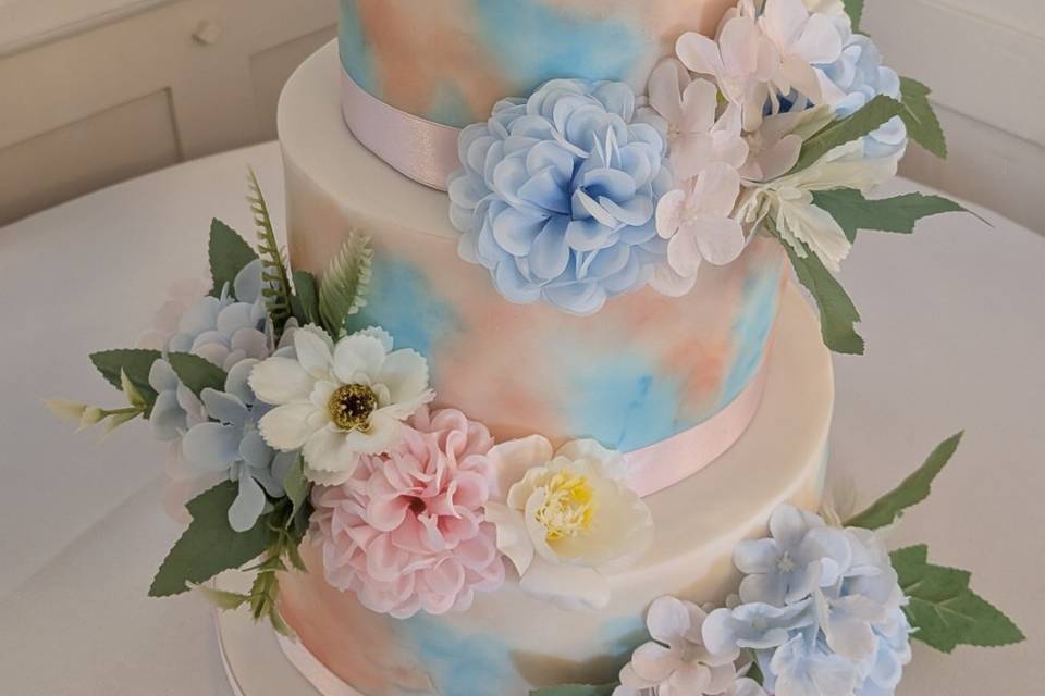 Pink and blue