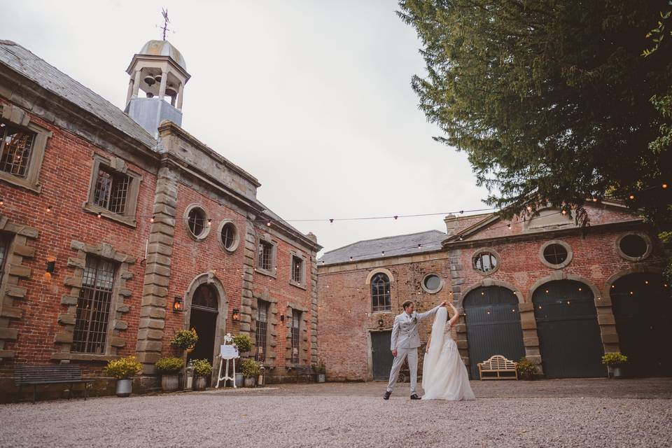 First dance in courtyard