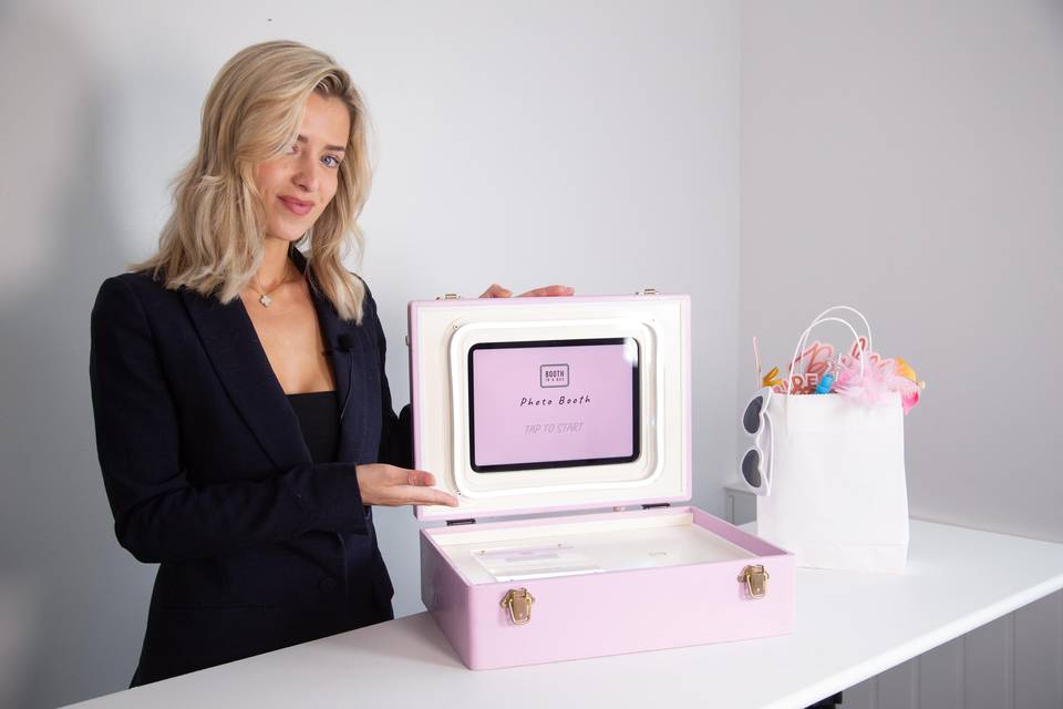 Lucy with Booth in a Box