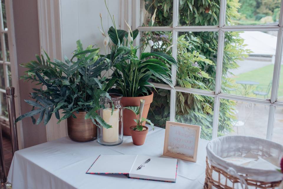 Gift table - plants