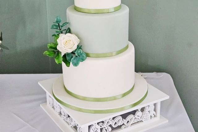 3 tier with sugar flowers