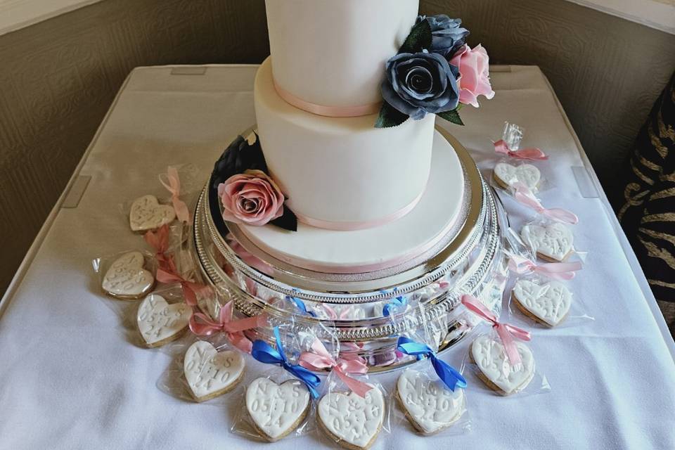 3 tier fondant covered cake