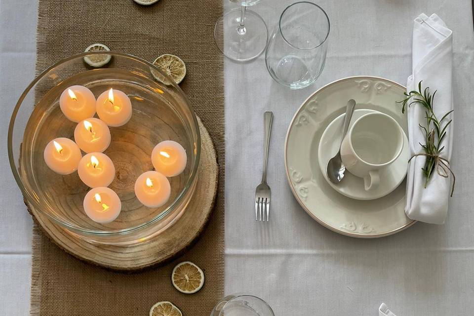 Rustic table setting