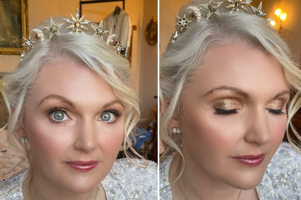 Bride hair and makeup