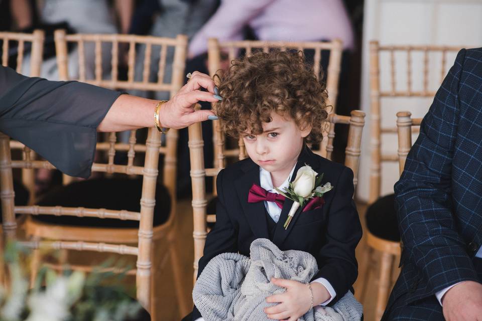 Young wedding guest