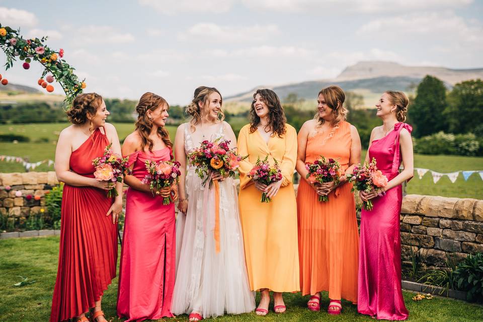 Lorna and her bridal party