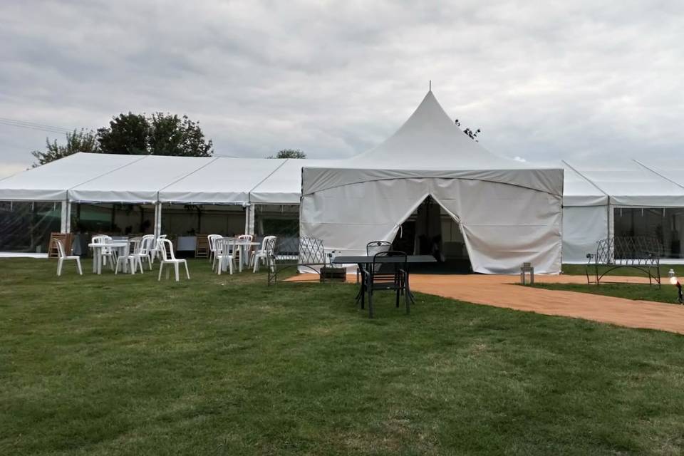 Pagoda marquee entrance