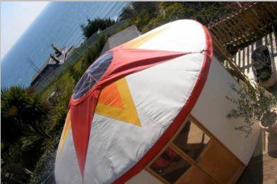 Coloured yurt