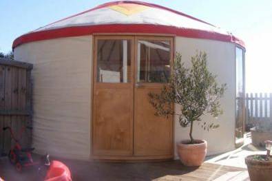 Yurt with door