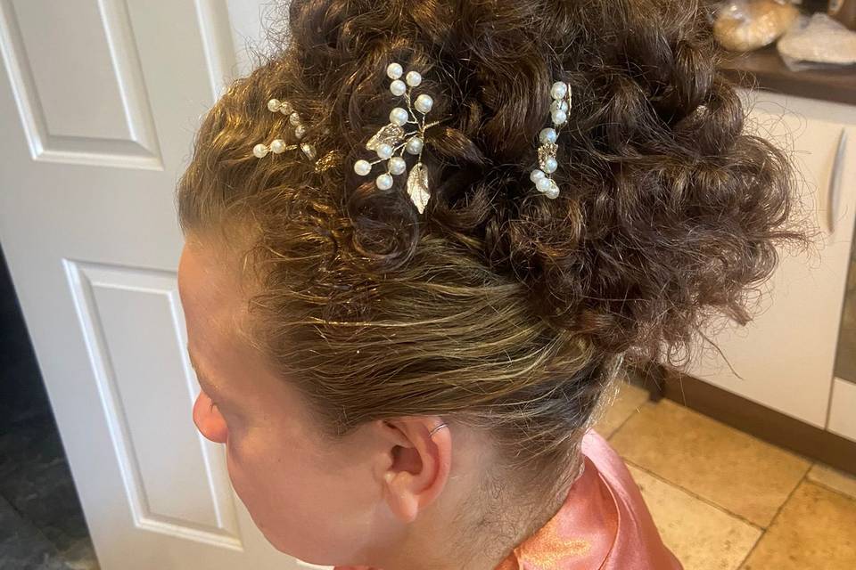 Bridesmaid up do