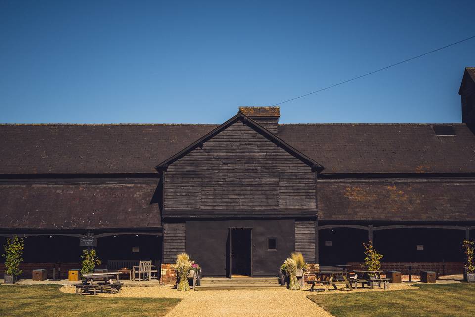 Childerley Long Barn exterior view