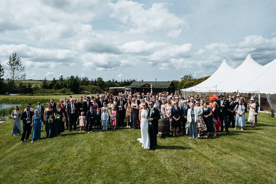 Guests and marquee
