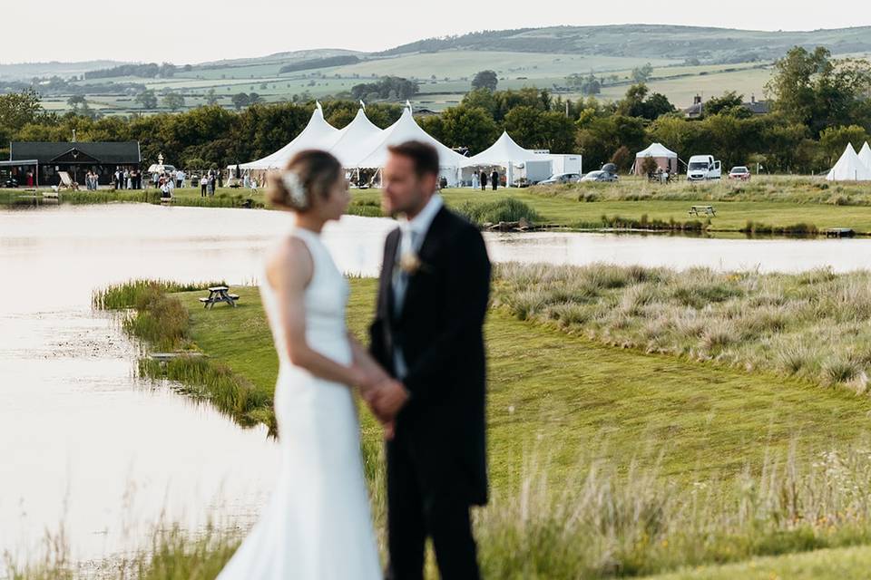 Lakeside marquee wedding