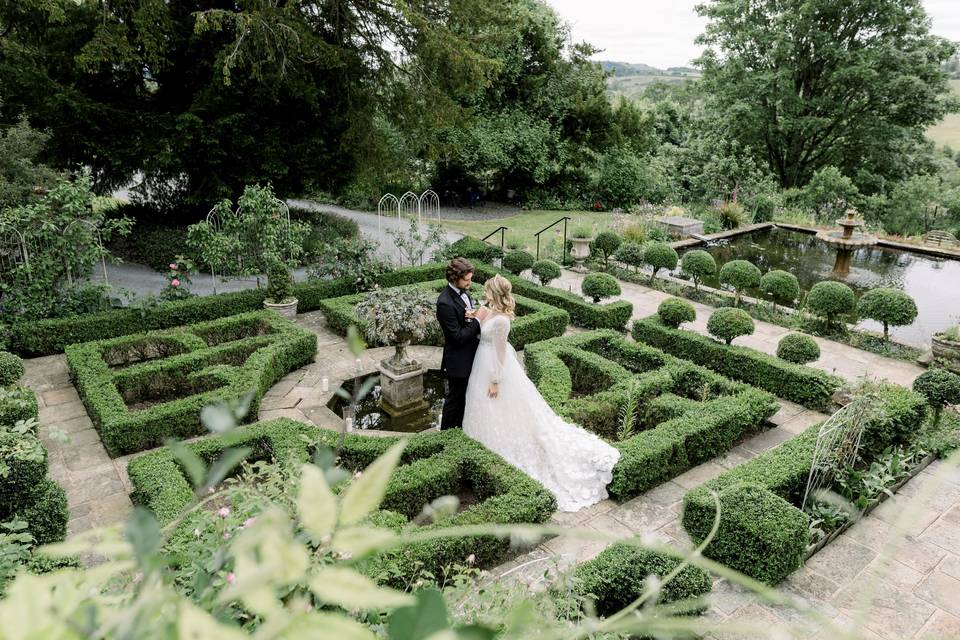 Elegant garden backdrop