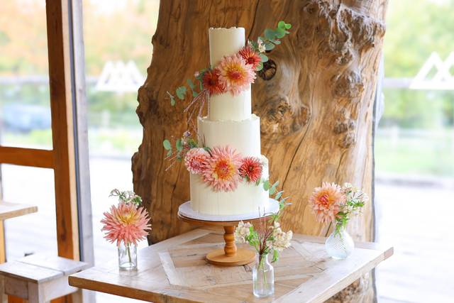 Modern with pastel dhalias