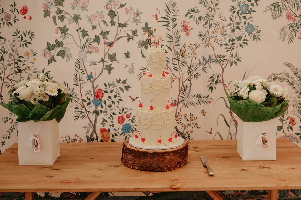 Vintage with cherries