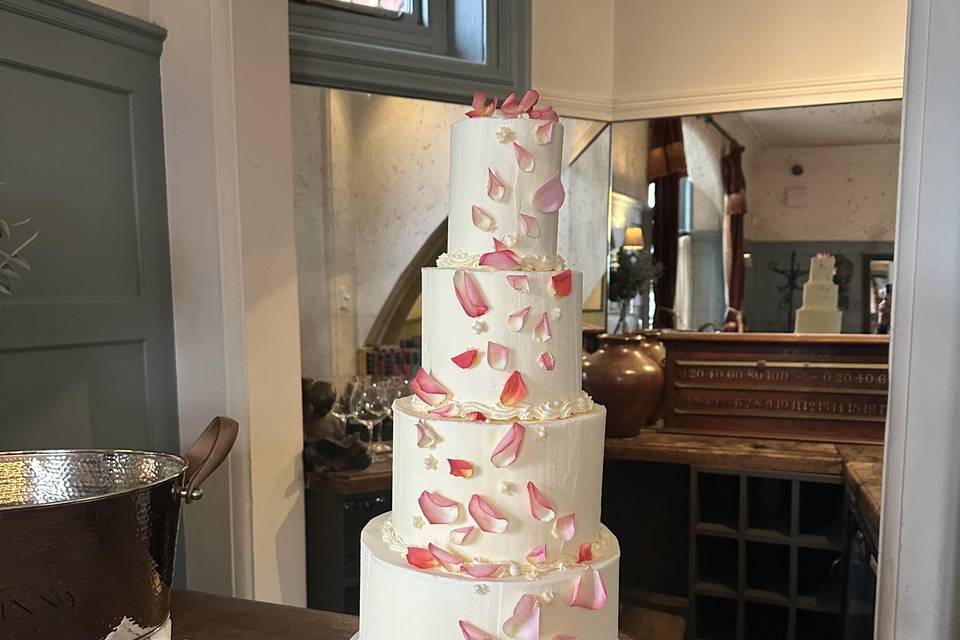Rose petal cascade
