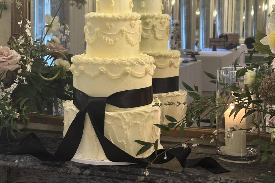 Vintage with black ribbons