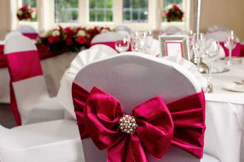 Raspberry Taffetta Sashes