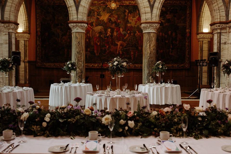 Table florals at Mount Stewart