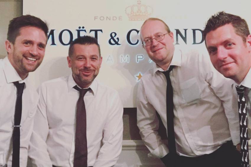 Pre-wedding band photo