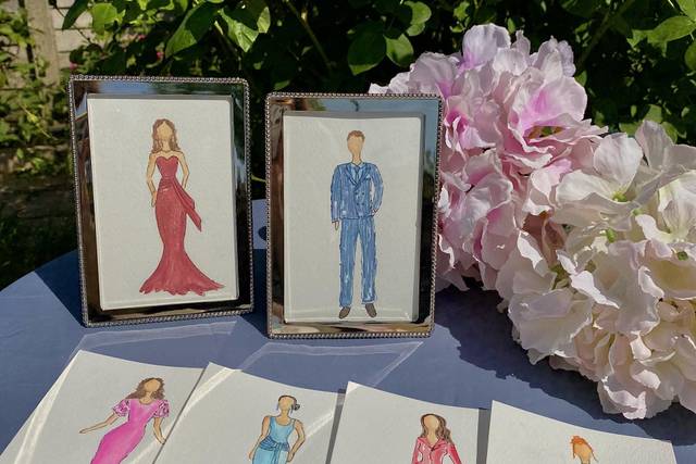 Illustrations in a frame