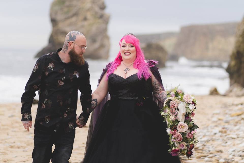 Couple walking together