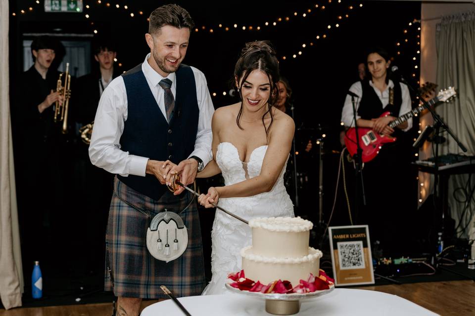 Cutting the cake