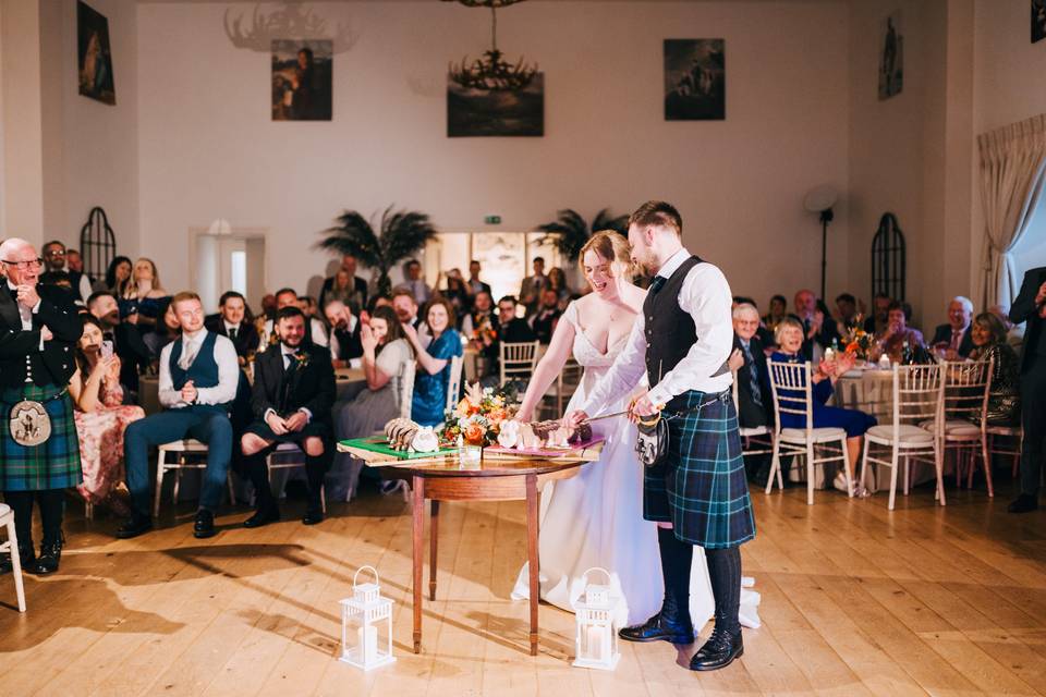 Cutting the cake