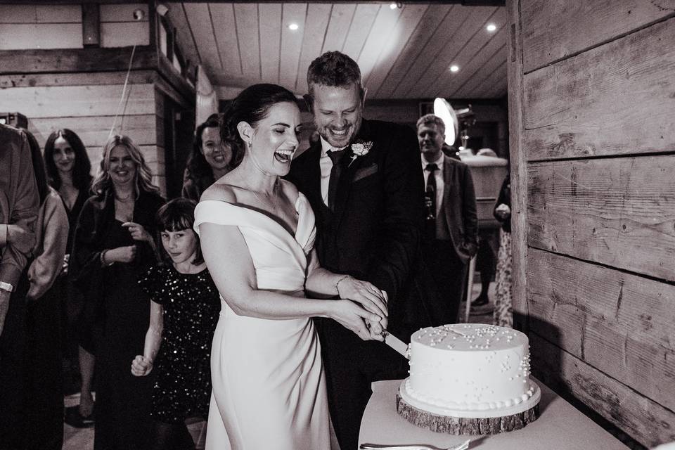 Cutting the cake
