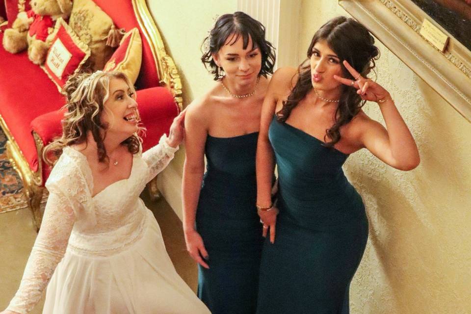 Bride and maidens