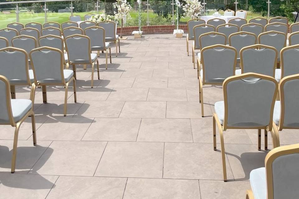 Ceremony on terrace