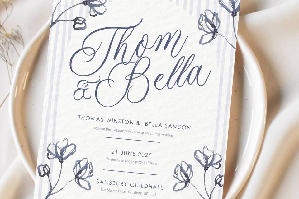 Floral invitation design