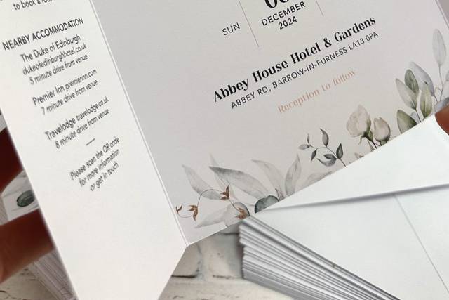 Bespoke Gatefold Invitations