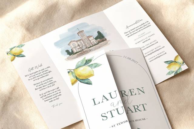 Gatefold Wedding Invitation