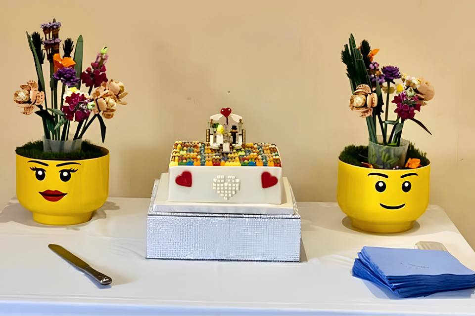 Lego Themed Wedding Cake
