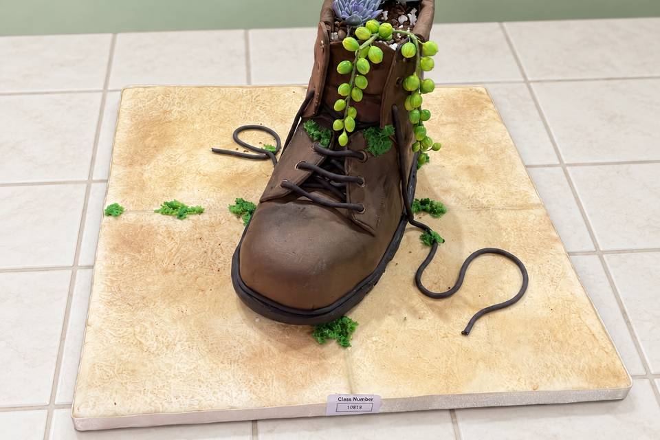 Boot Planter Cake