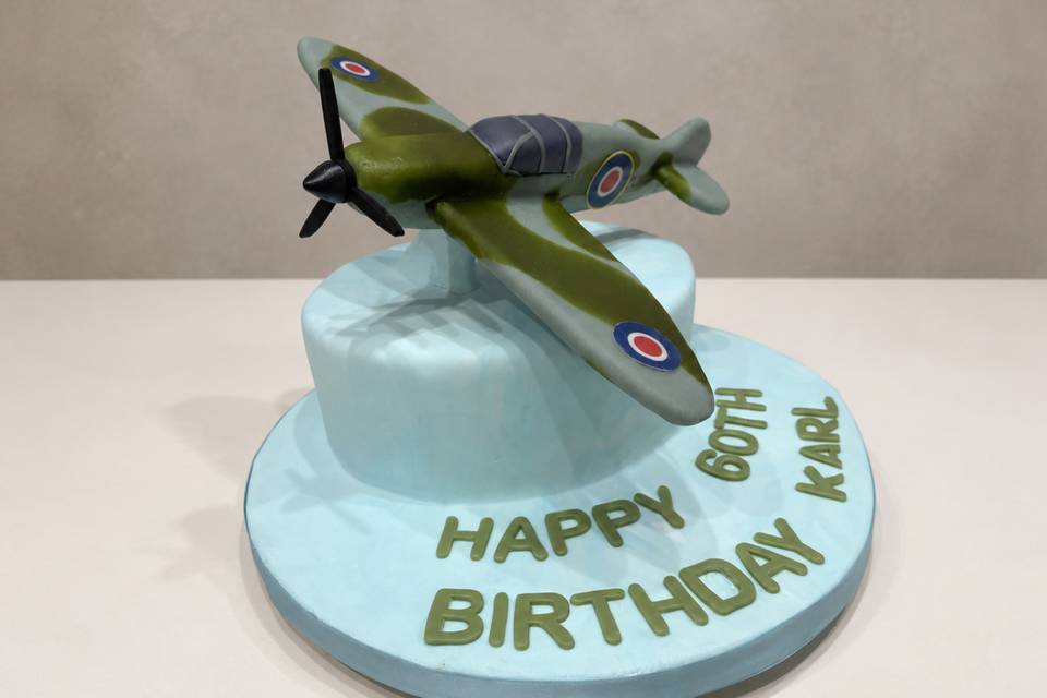 Flying Spitfire Cake
