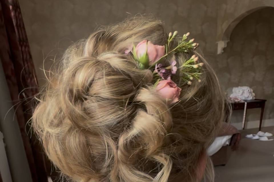 Country wedding hair up